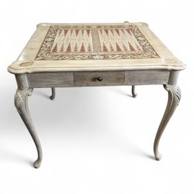 French Provincial Style Backgammon Table.