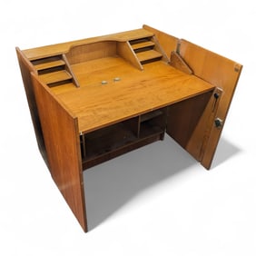 Mid-Century Modern Flip-Top Secretary Desk.