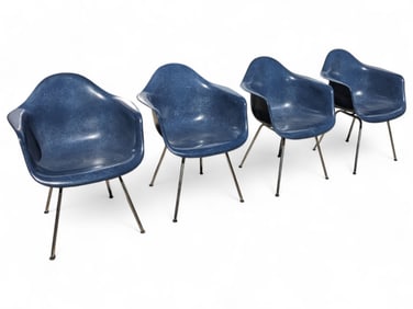 Set of Four Eames for Herman Miller Shell Chairs.