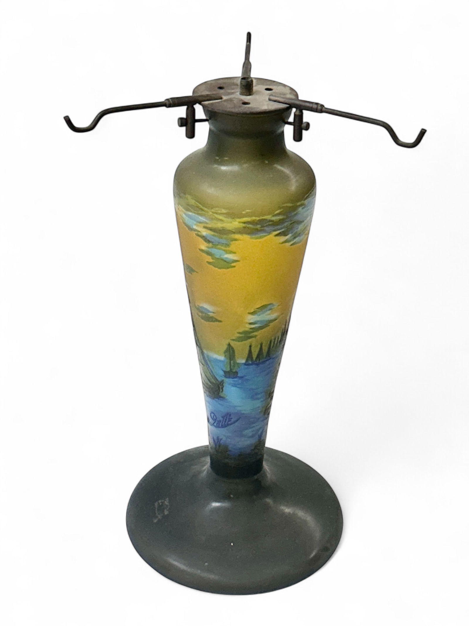 Art Glass Lamp Base Signed Galle. (1 of 11)