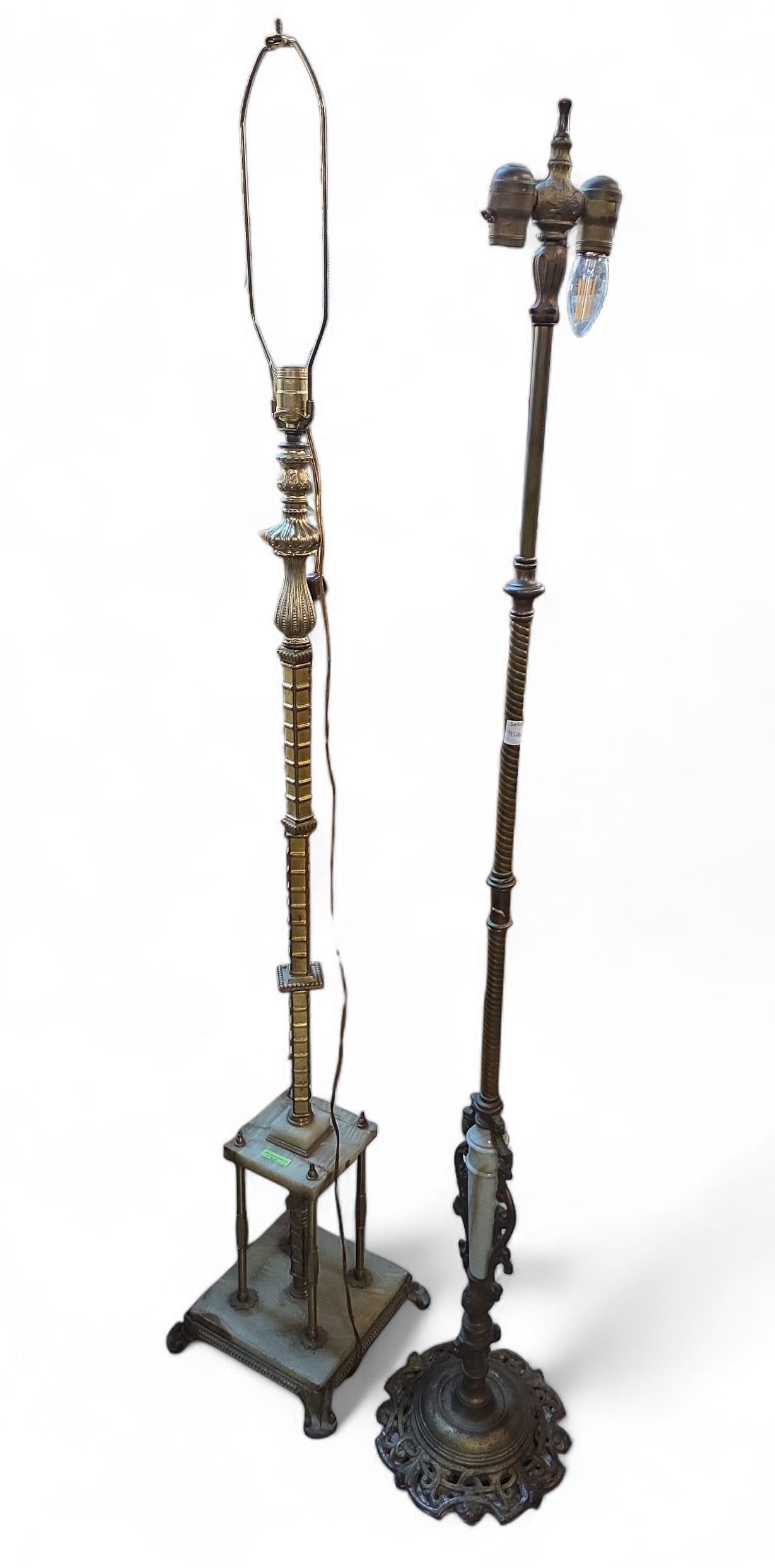 Lot of Two Antique Floor Lamps. (1 of 5)