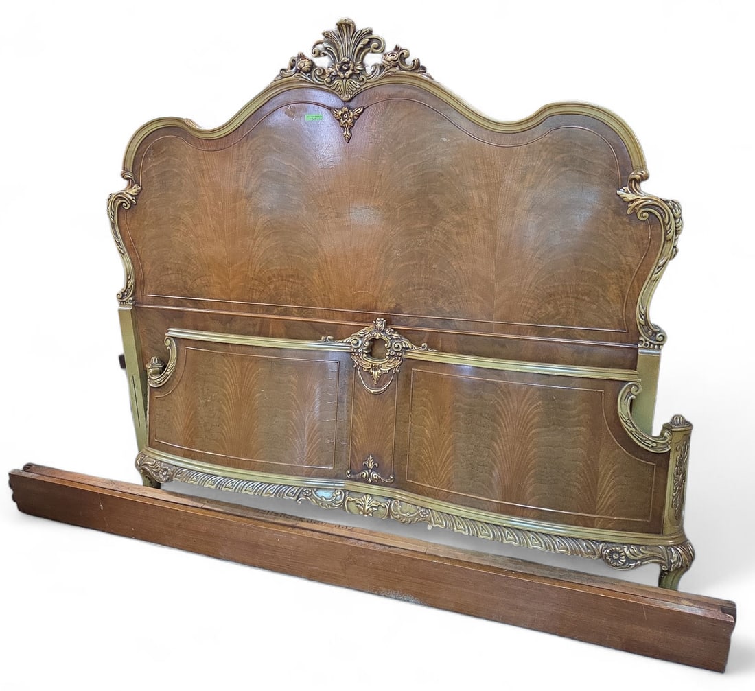 French Carved Full Size Bed. (1 of 3)