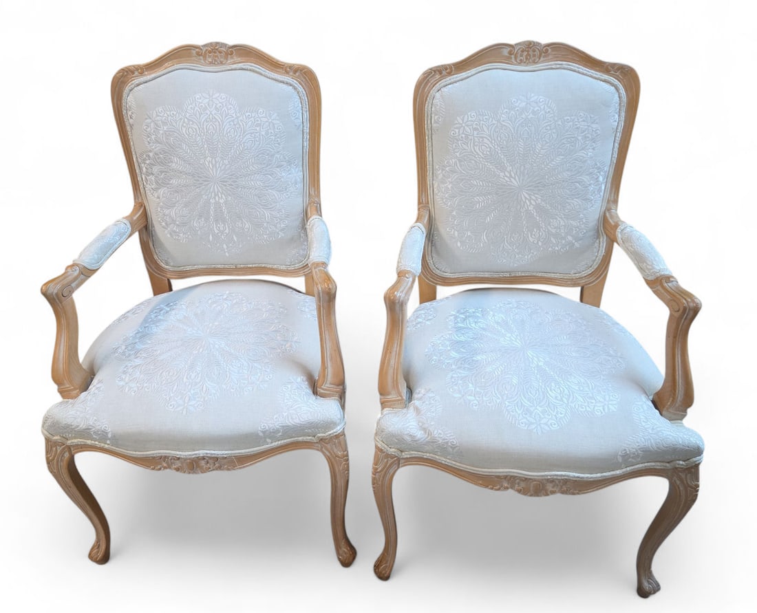 Pair of French Carved Parlor Armchairs. (1 of 4)