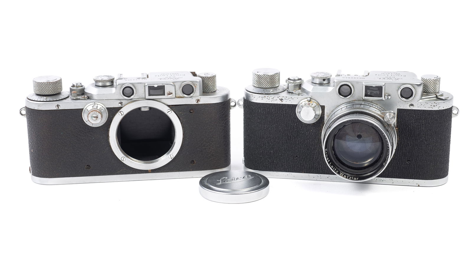Leica IIIa & IIIc Cameras, with 50mm f/2 Lens. (1 of 12)
