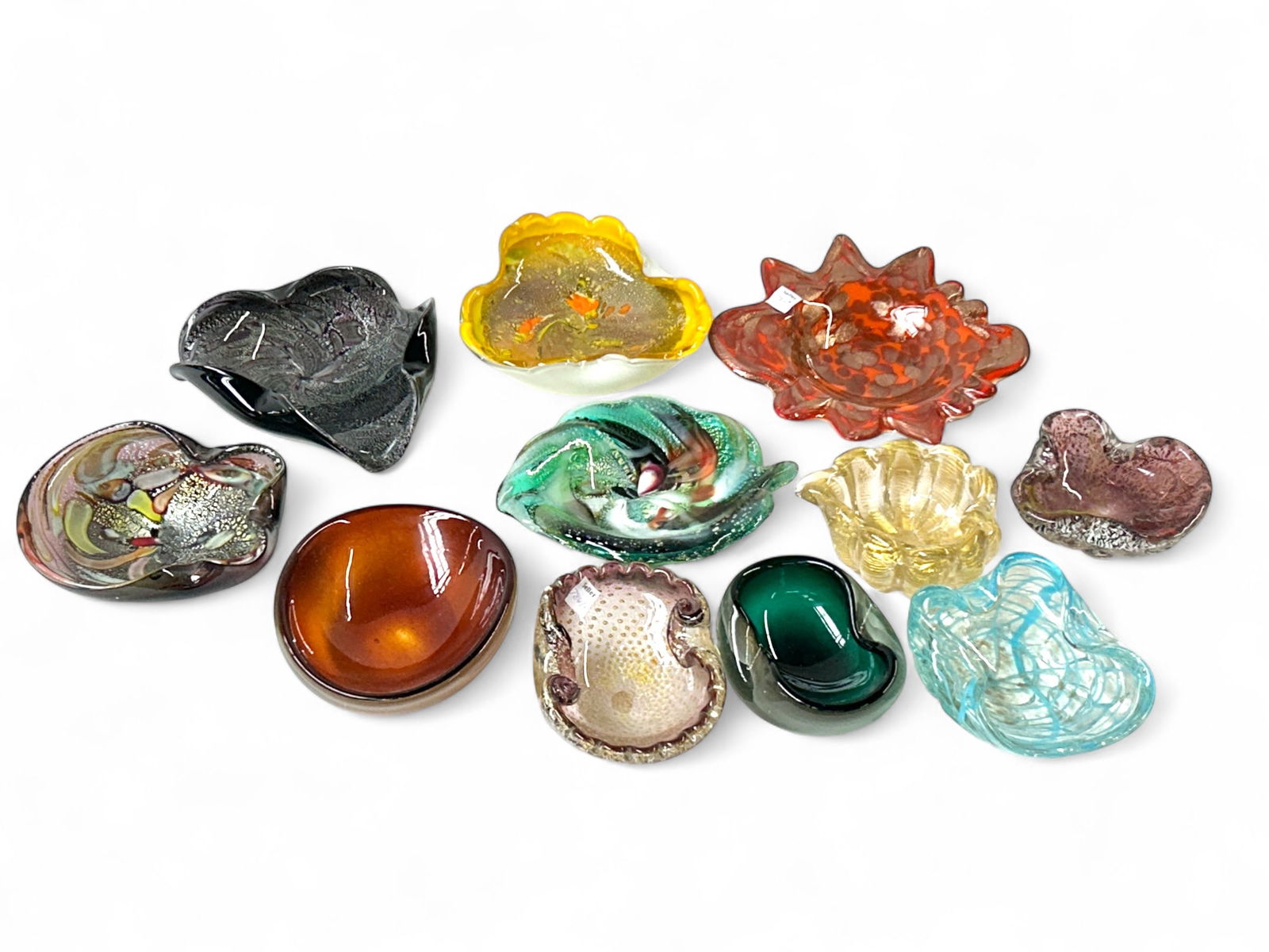 11 Murano Glass Bowls or Trinket Dishes. (1 of 13)