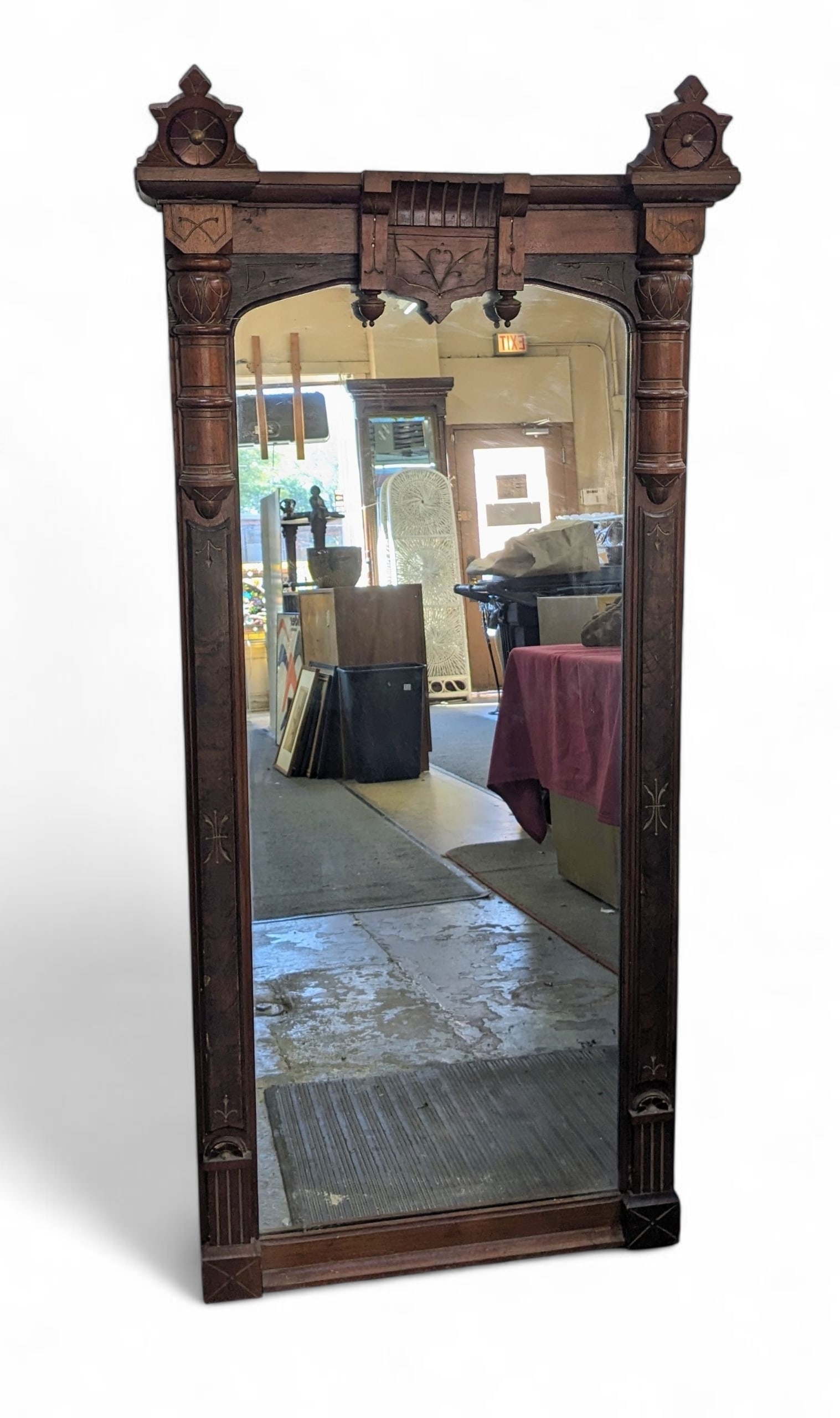 Carved Eastlake Mirror. (1 of 2)