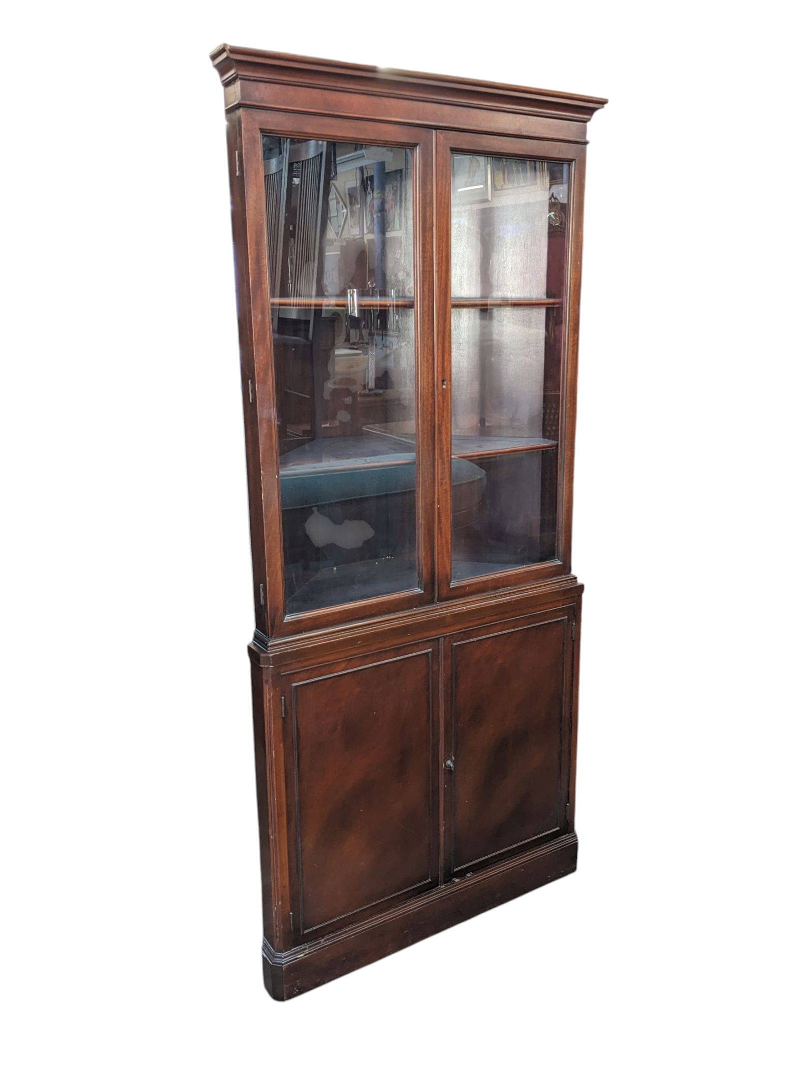 Mahogany Corner Cabinet. (1 of 3)