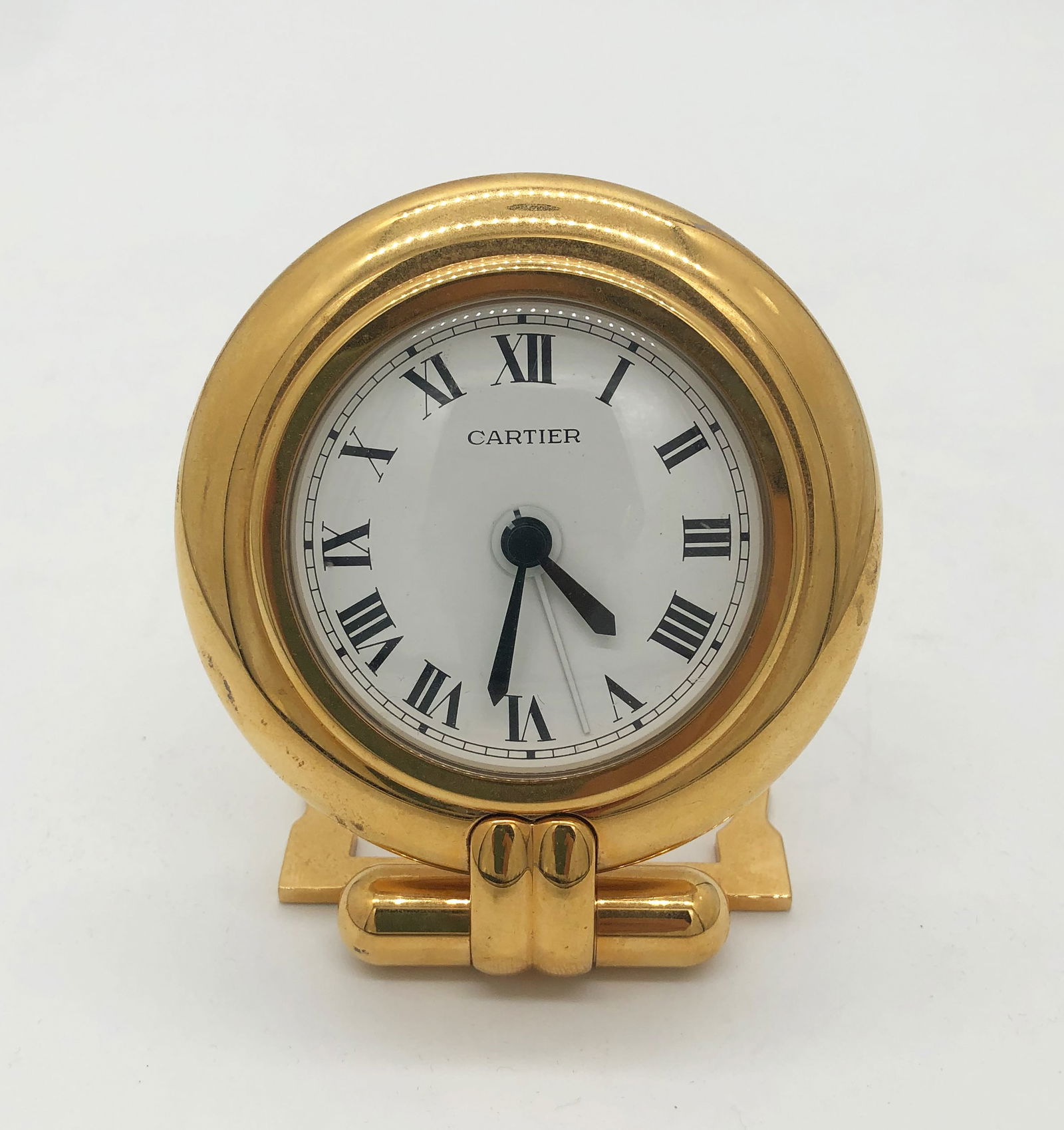 Cartier Colisee Gold Plated Travel Alarm Clock. (1 of 3)