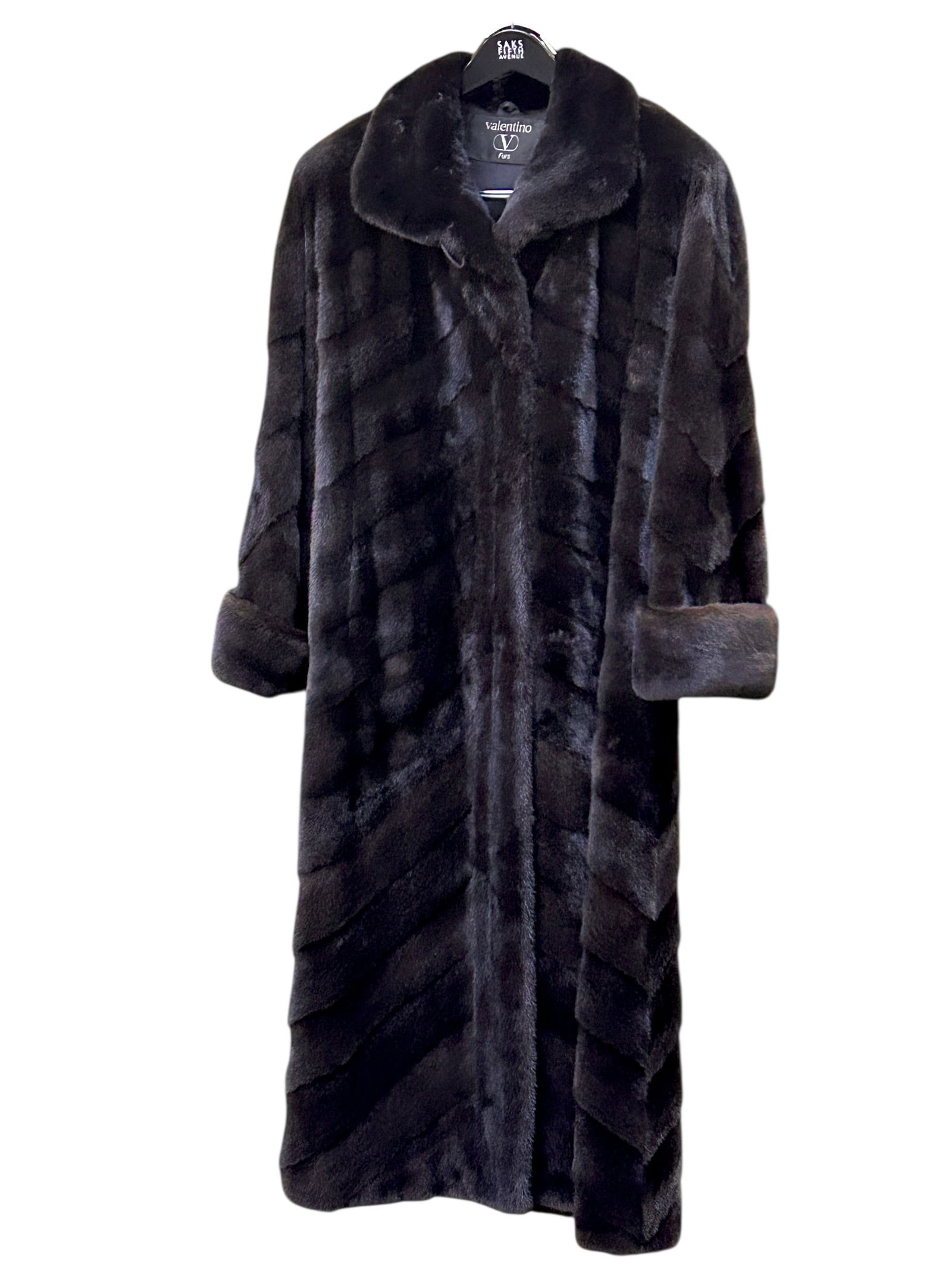 Valentino Full Length Mink Fur Coat, Brown. (1 of 7)