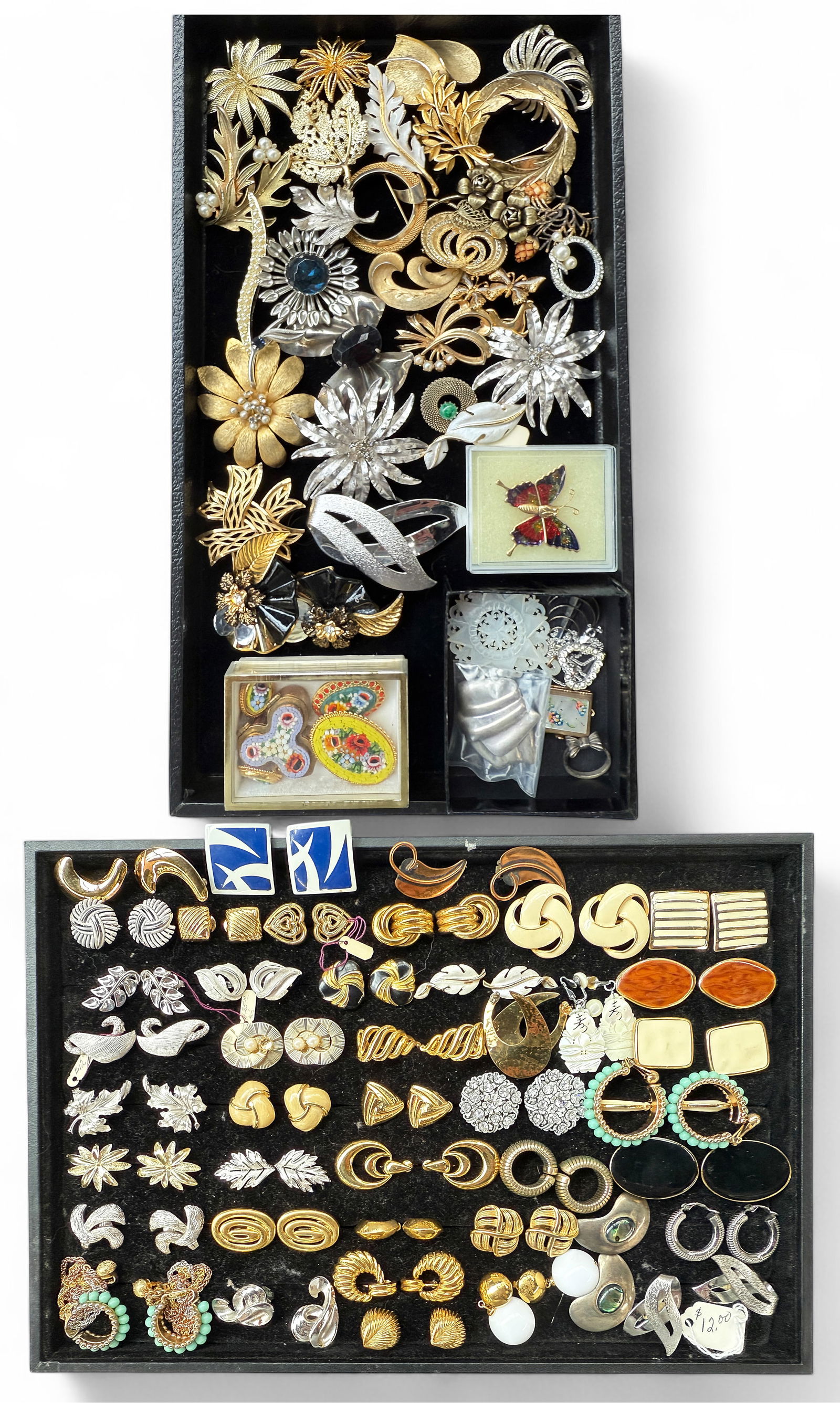 Lot of Costume Jewelry - Earrings, Brooches, 925. (1 of 3)