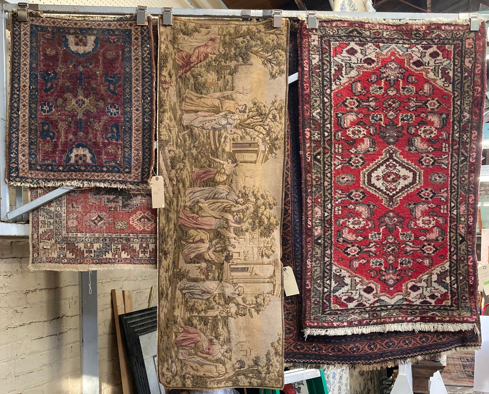 Lot: 2 Small Rugs & 1 Tapestry. (1 of 7)