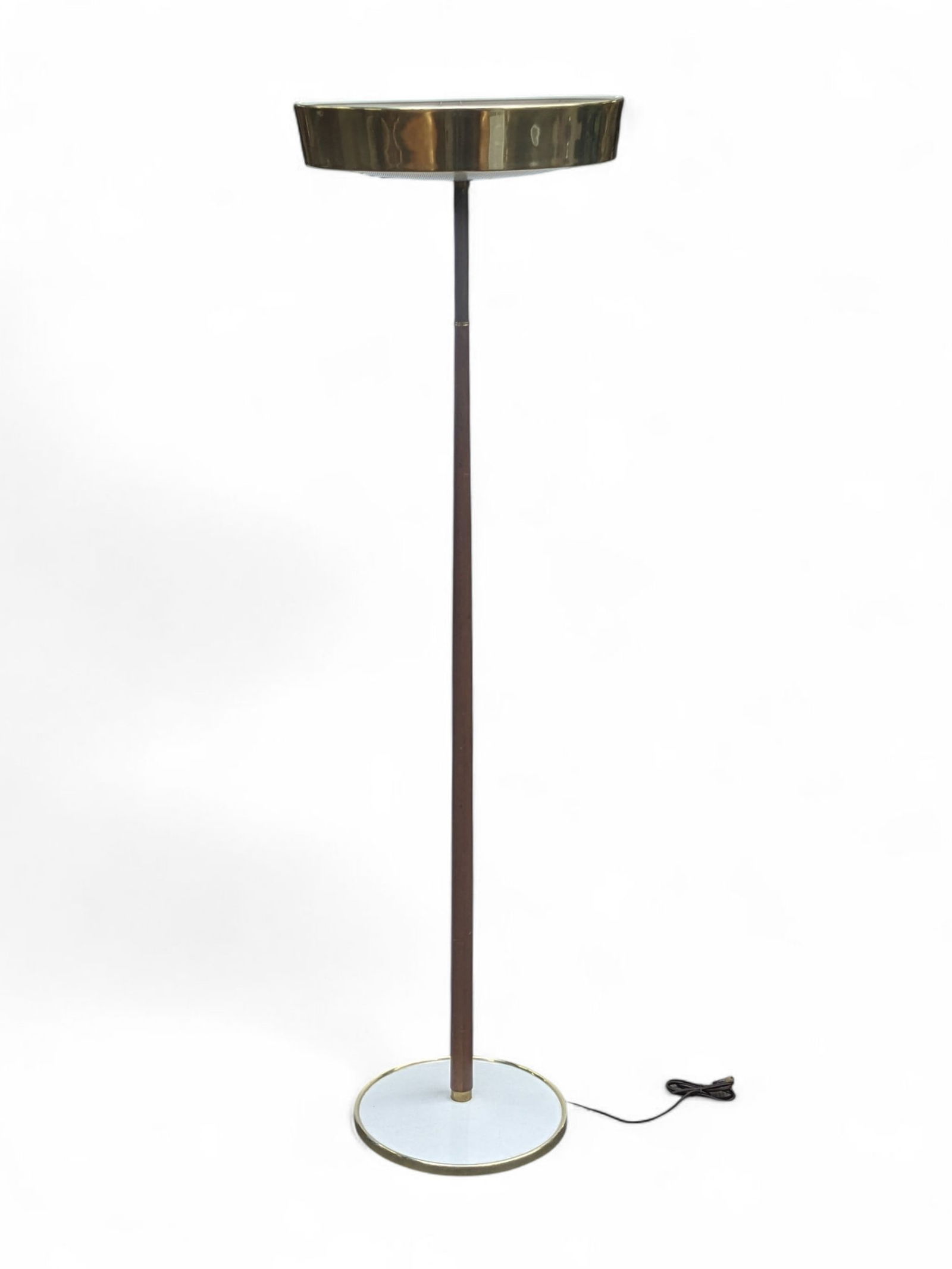 Mid-Century Modern Walnut & Brass Floor Lamp. (1 of 4)