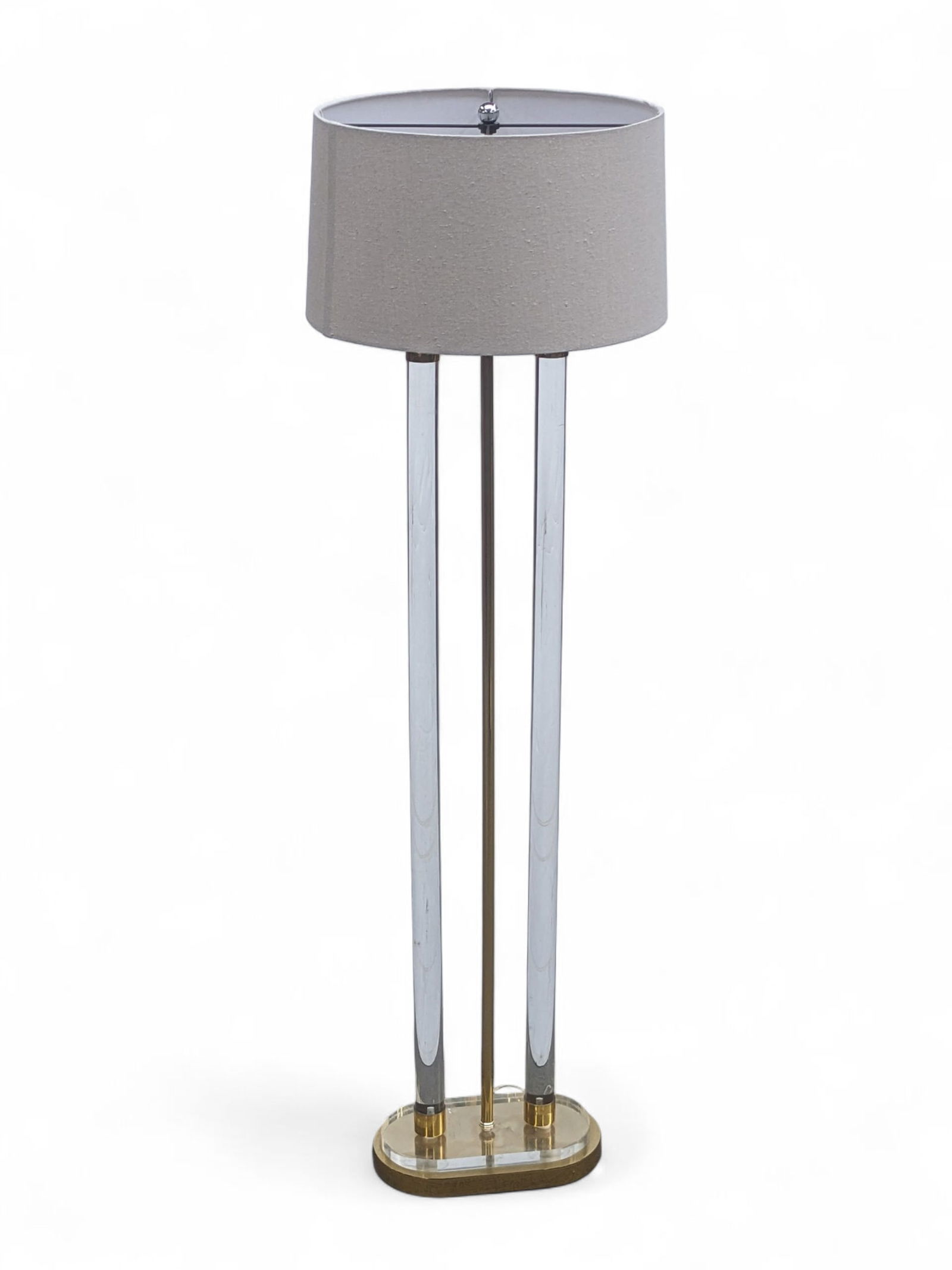 Mid-Century Modern Brass & Acrylic Floor Lamp. (1 of 3)