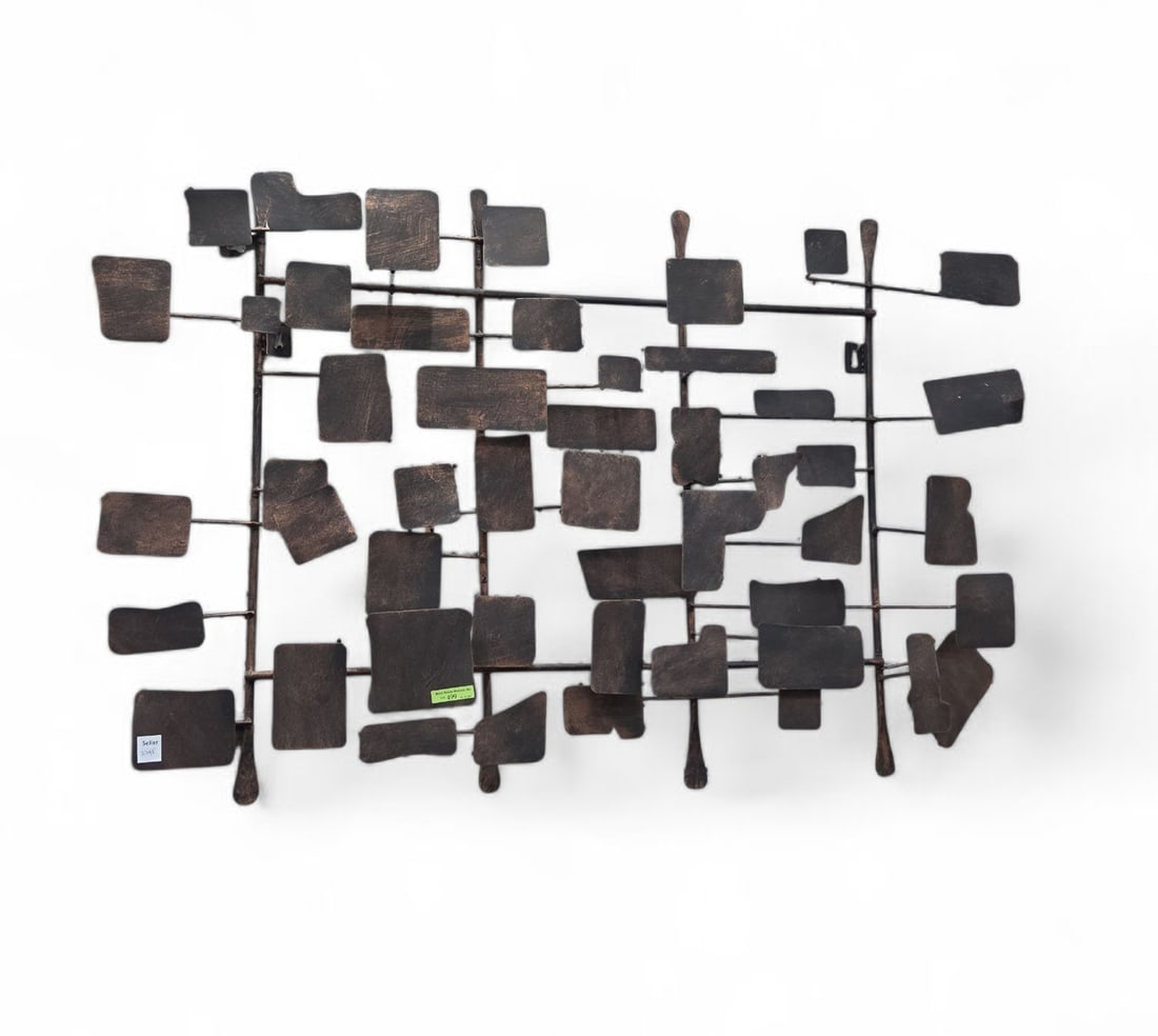 Curtis Jere Style Metal Geometric Wall Hanging. (1 of 2)