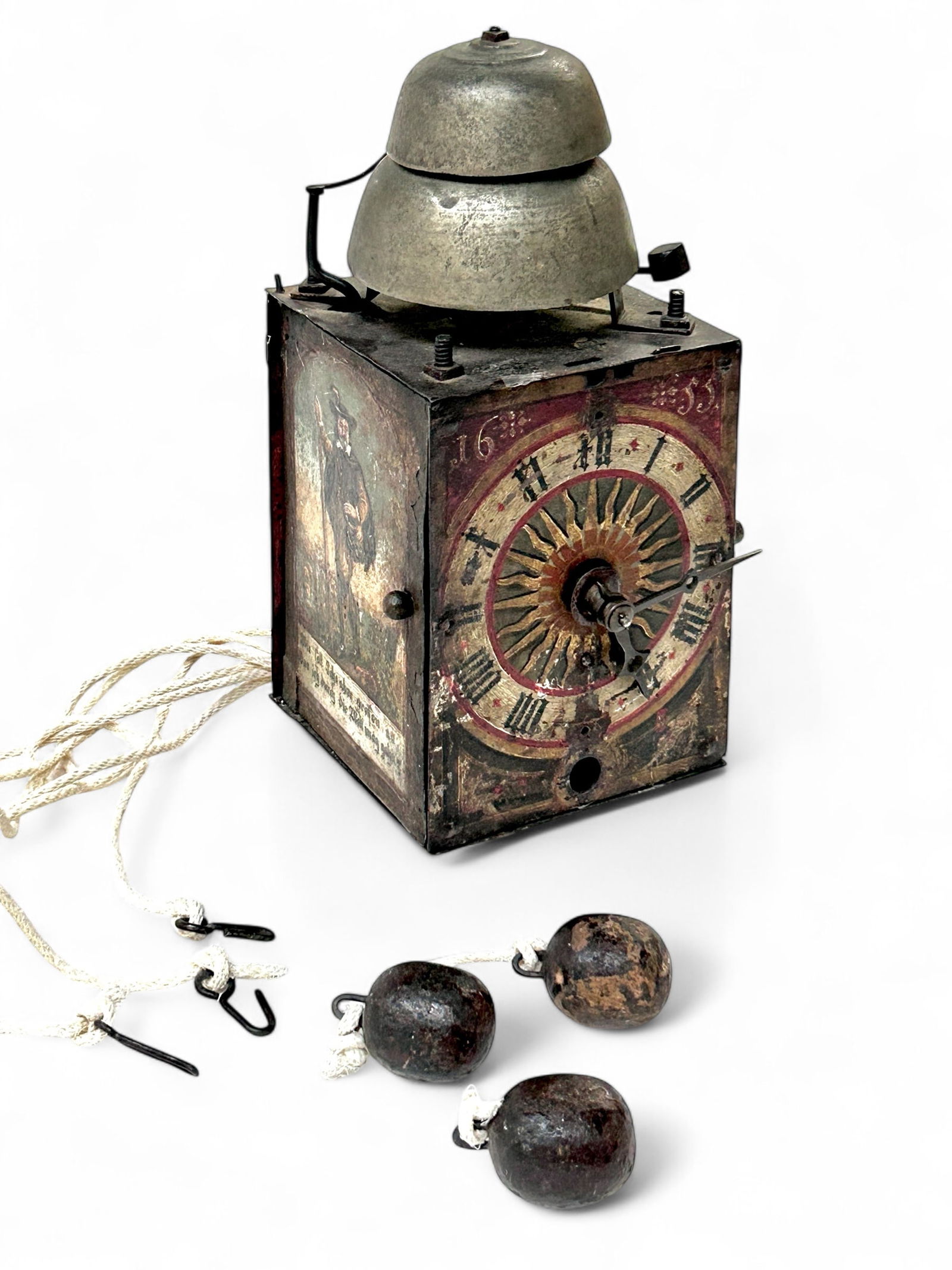 Antique German Iron Chamber Clock. (1 of 12)