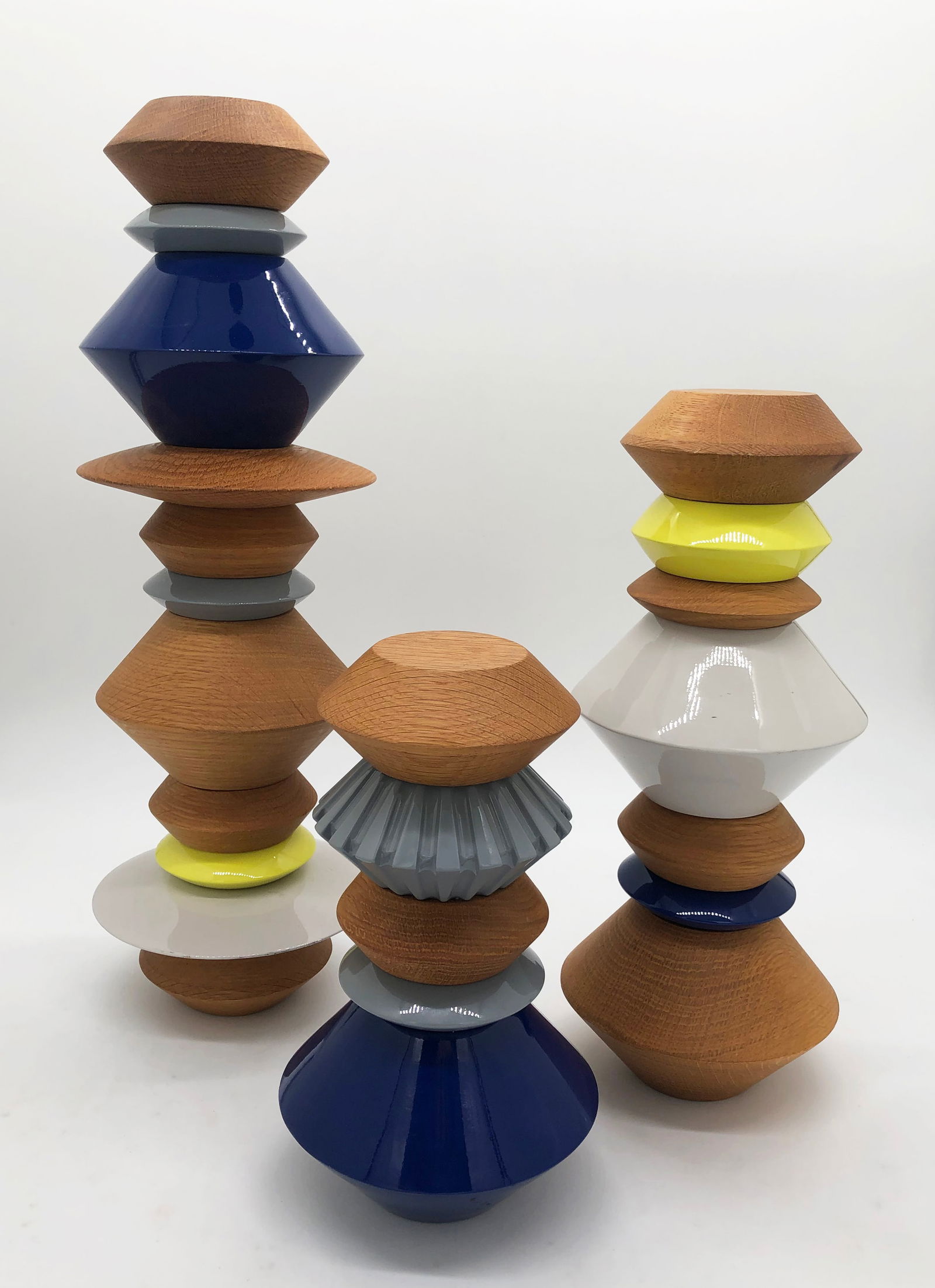 Lot of 3 Mid Century Style Geometric Sculptures. (1 of 4)