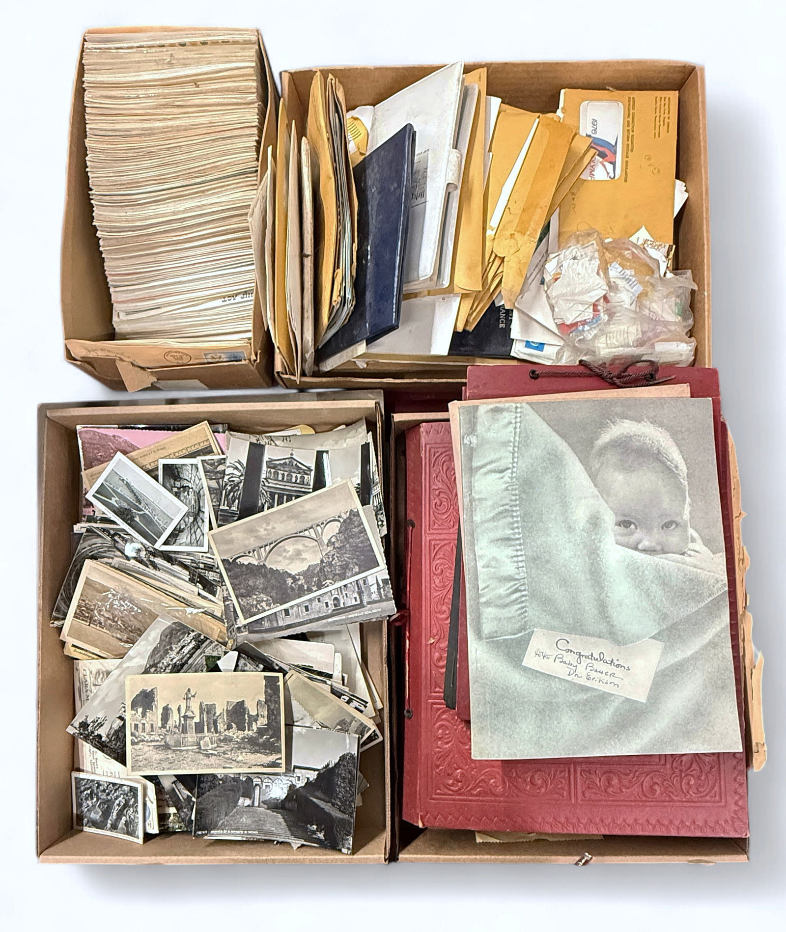 Lot: Vintage Stamps, Postcards, Photographs, etc. (1 of 6)