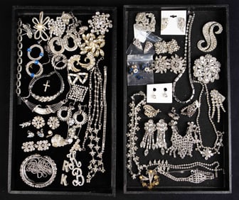 Lot of Rhinestone Jewelry - Bogoff, Bernard, Etc.