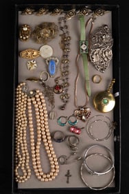 Lot Antique and Silver Jewelry - Sorrento, Diamond