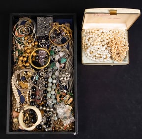 Lot of Costume Jewelry - Pearls, Stones, Etc.