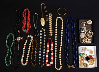 Lot: Vintage Costume & Stone Jewelry, inc. KJL.