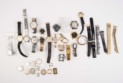 Lot of Watches & Watch Parts - Elgin, Wolbrook.