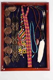 Lot of Native American & Beaded Jewelry, Bowl.