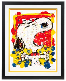 Squeeze The Day, Snoopy Litho by Tom Everhart.