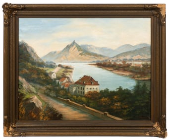 Aerial View of Mountain Town, F. Gloede.