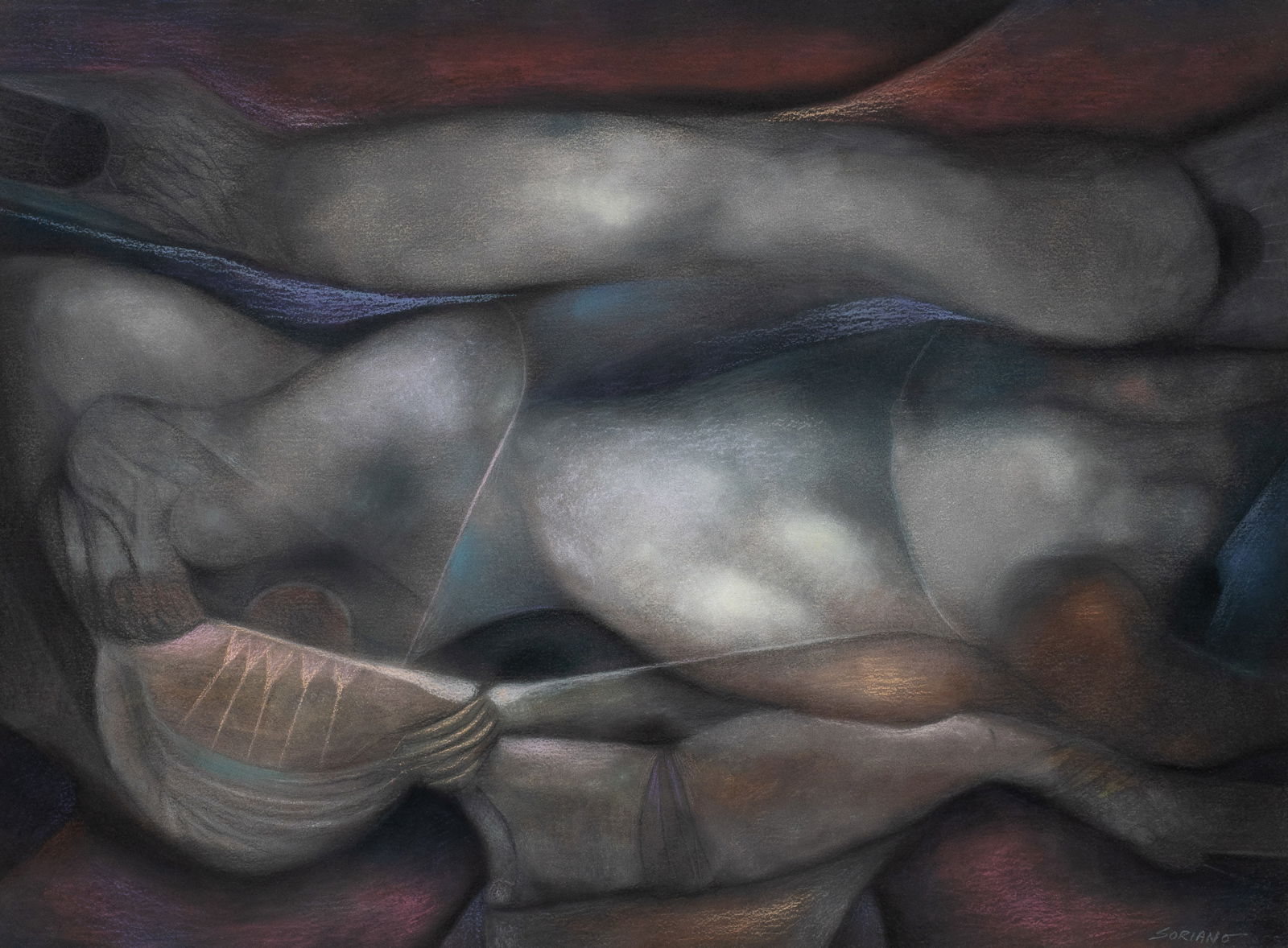 Abstract Pastel Composition, Rafael Soriano. (1 of 5)