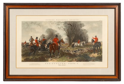 Large J. Harris Engraving - Fox Hunting Plate 2.