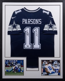 Micah Parsons Signed & Framed Jersey, Cowboys, COA