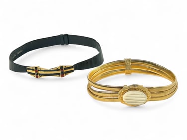 Lot of 2 Judith Lieber Vintage Ladies' Belts.