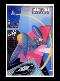 Memphis Milano 1984 Exhibition Poster, Framed.