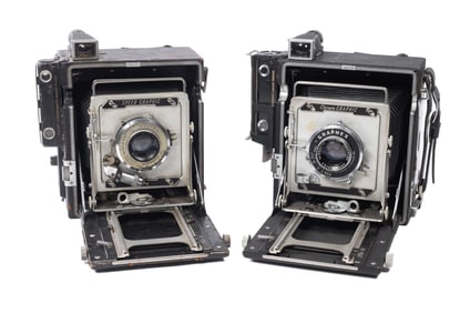 Two Graflex 4x5 Cameras.