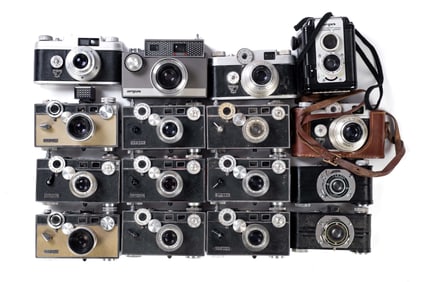 Lot of Vintage Argus Film Cameras.