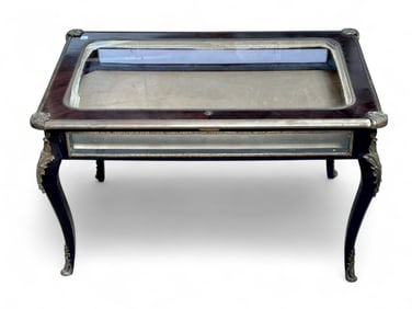 Antique Italian Vitrine Display Table w/ Ormolu.