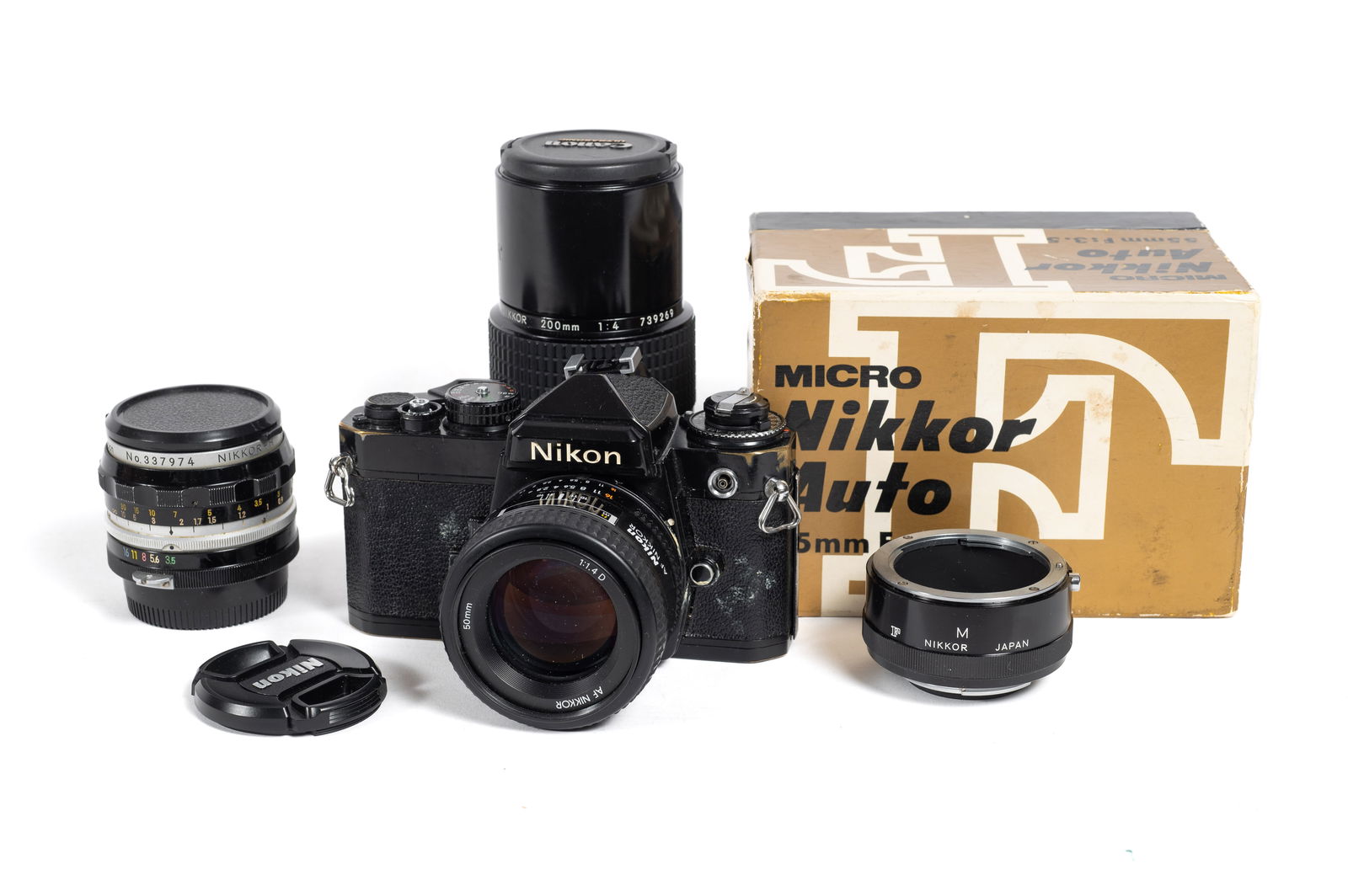 Nikon FE Camera with Three Nikkor Lenses. (1 of 11)