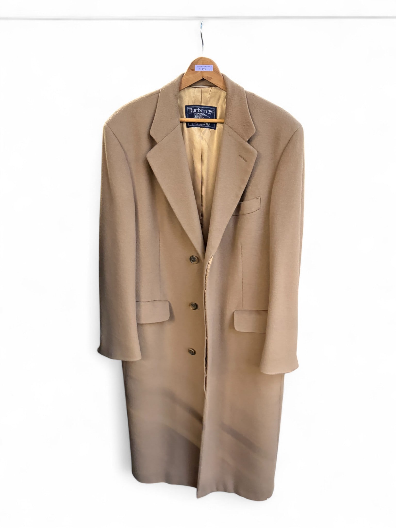Burberry Vintage Men's Camel Colored Wool Coat. (1 of 6)