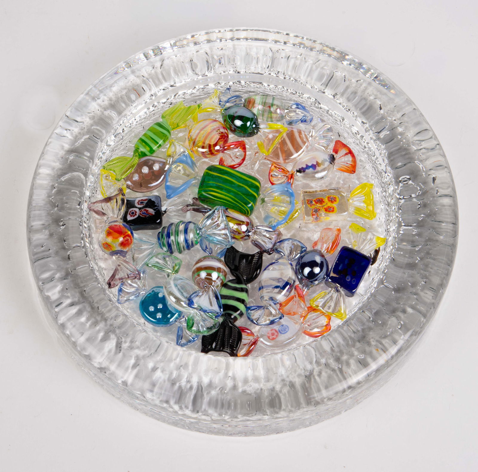 Lot of Murano Glass Candies on Glass Tray. (1 of 4)