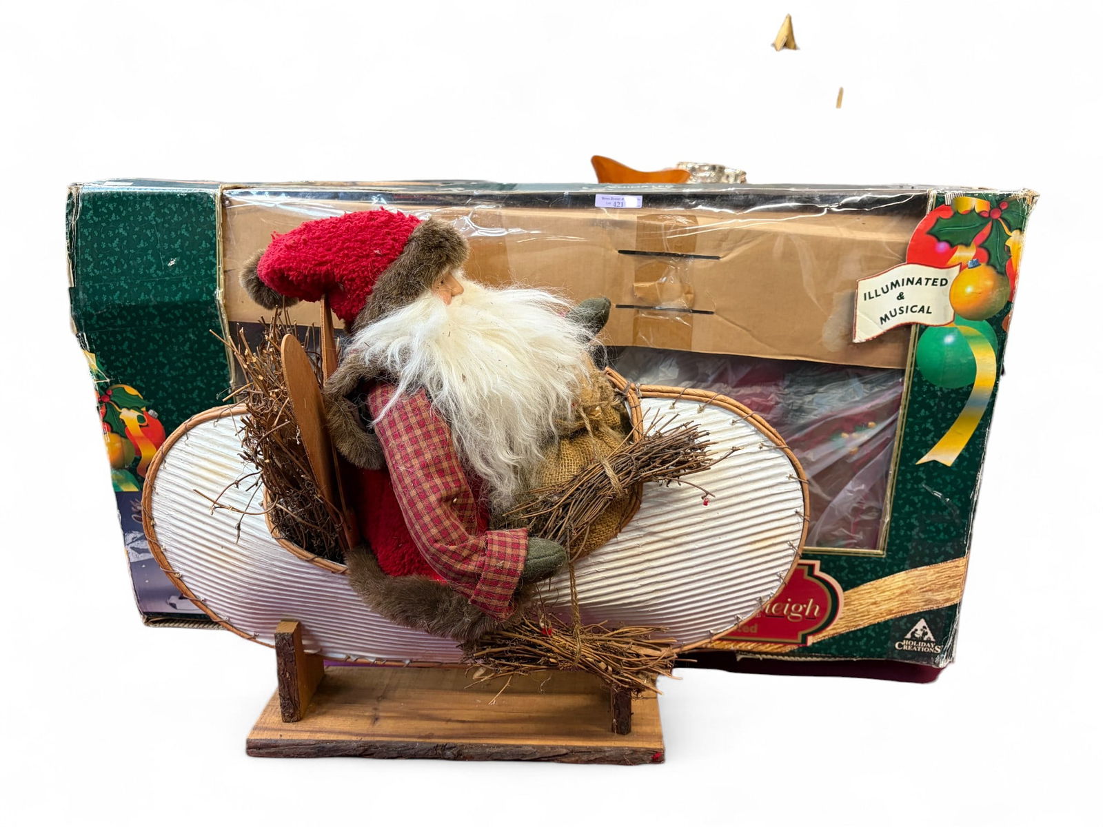 Lot: Santa Claus Canoe & Sleigh Figures. (1 of 3)