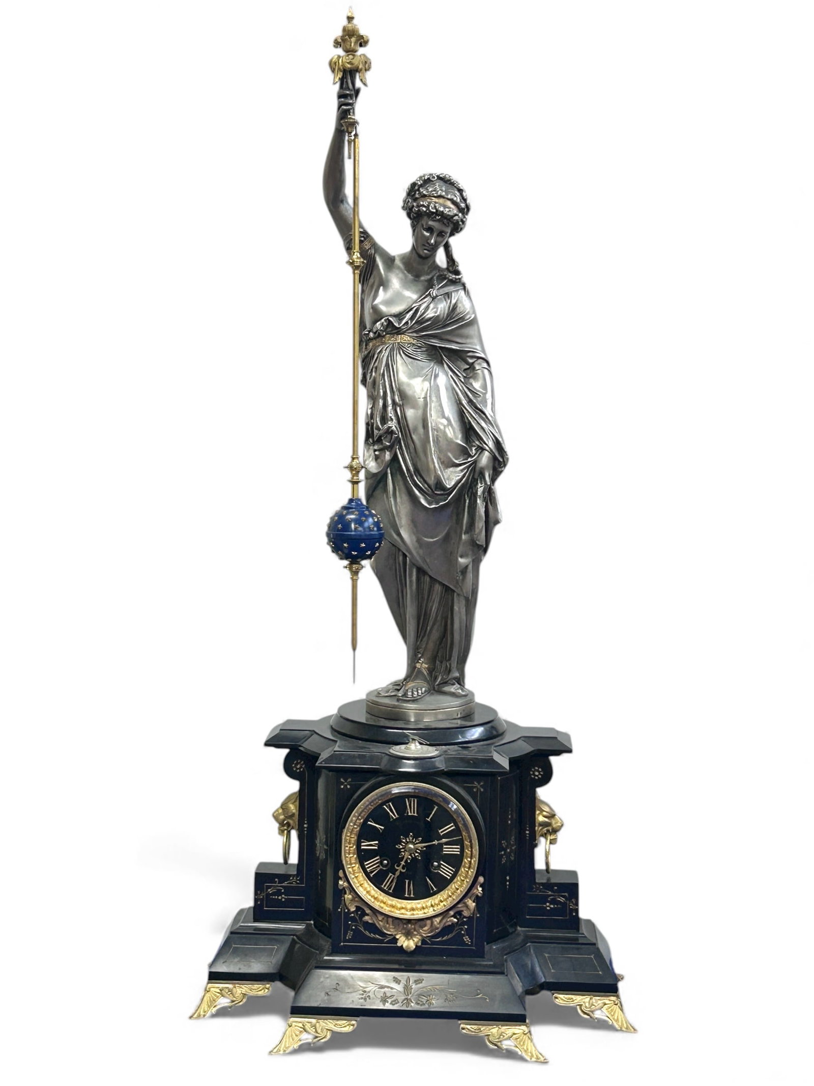 Antique Eugene Farcot Figural Conical Clock. (1 of 12)