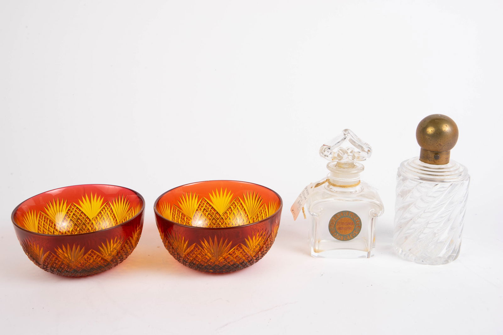 Lot: 4 Pcs. Crystal- Guerlain Baccarat Bottle, etc (1 of 10)