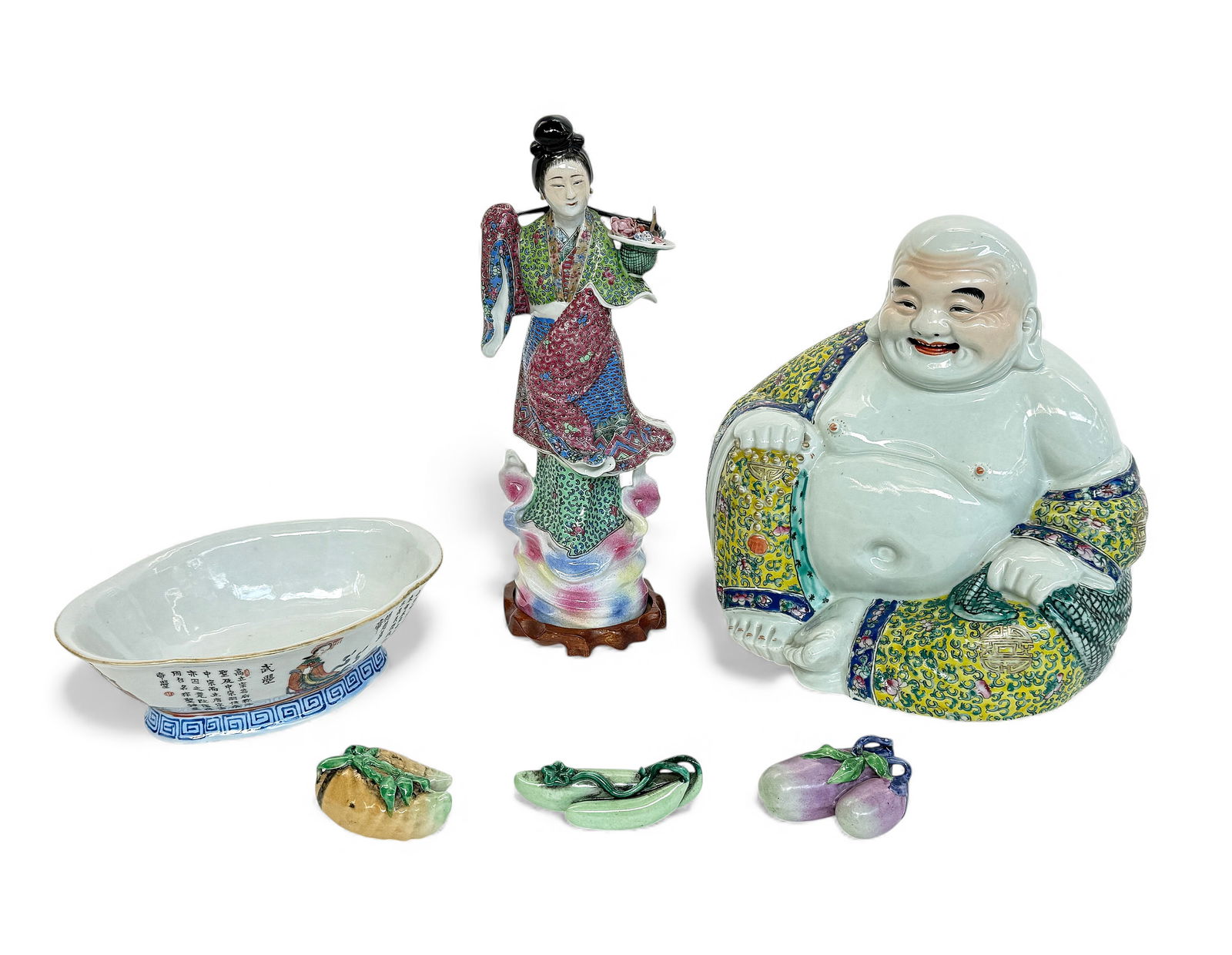 Lot of Late Qing Dynasty Chinese Porcelain Items. (1 of 15)