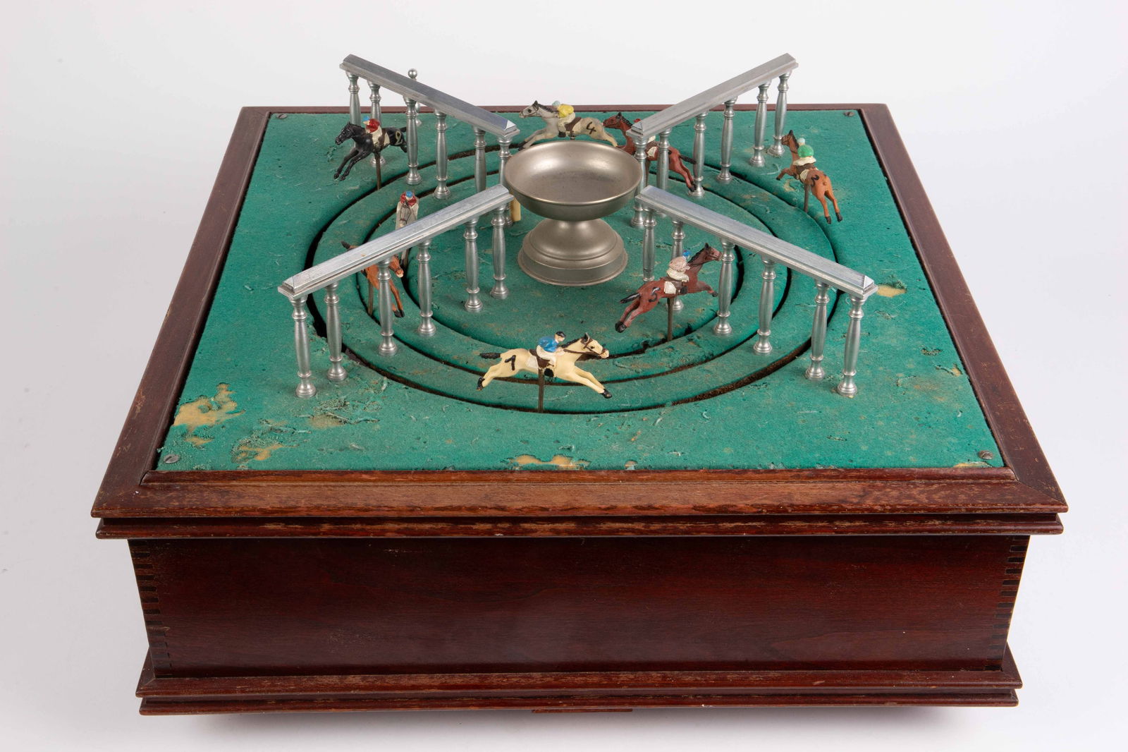 Antique Petits Chevaux Horse Race Gambling Game. (1 of 6)