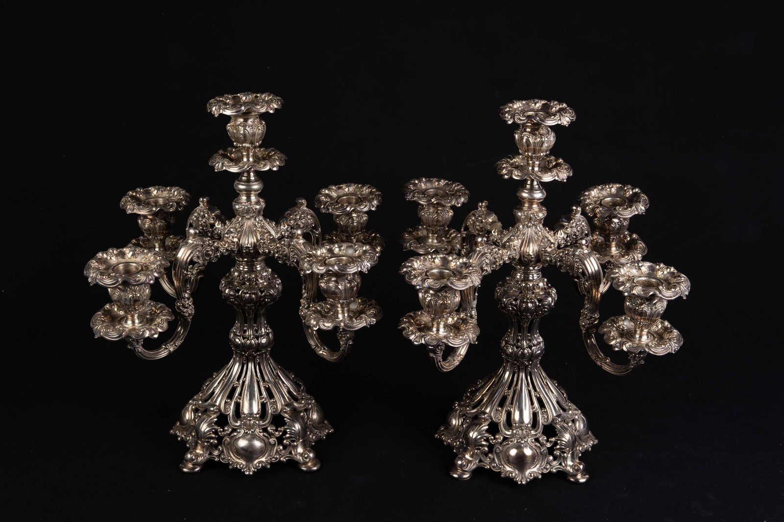 Reed & Barton 5-Light Silverplate Candelabra Pair (1 of 11)
