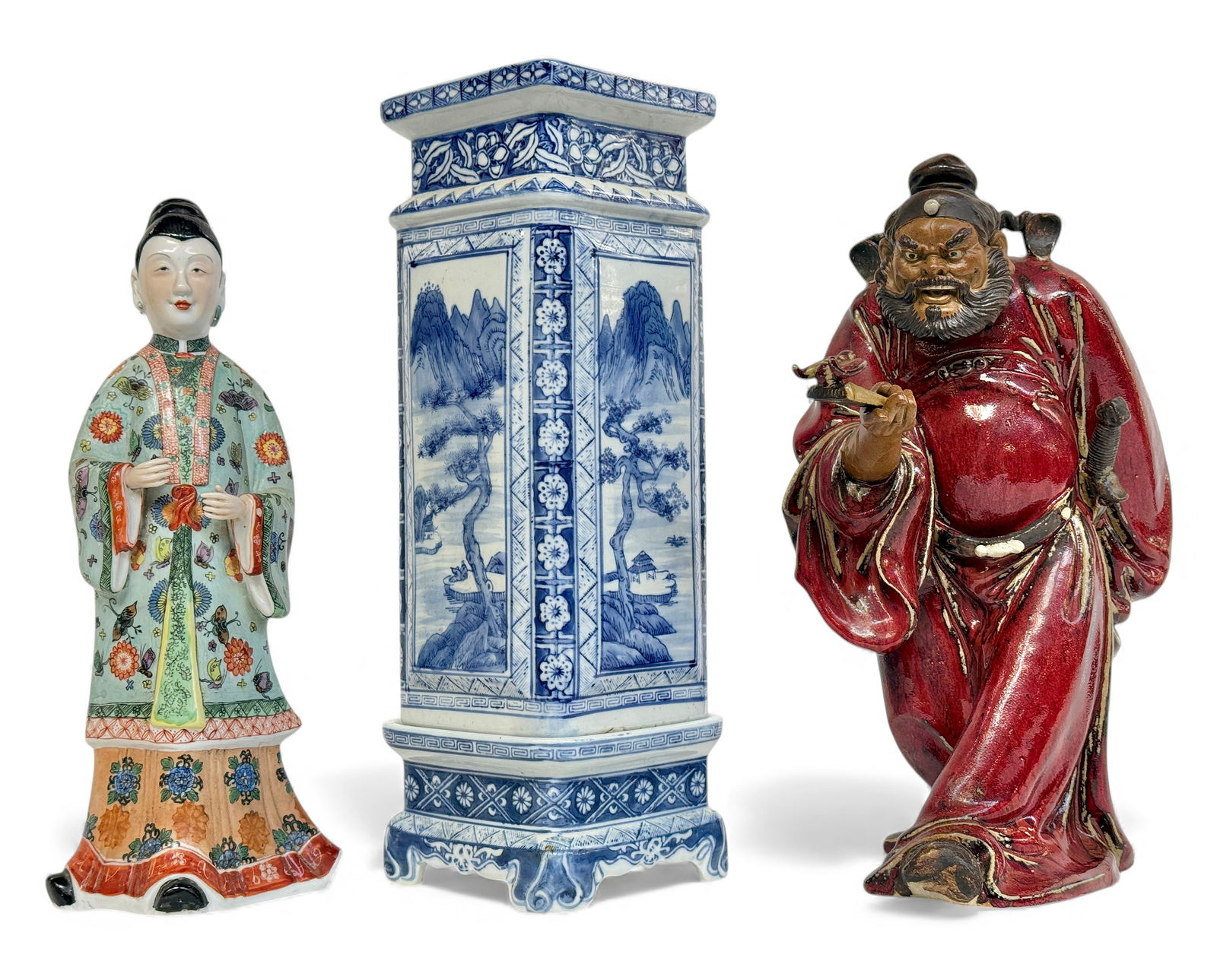 Lot: 3 Pcs.: 20th Century Chinese Items. (1 of 6)