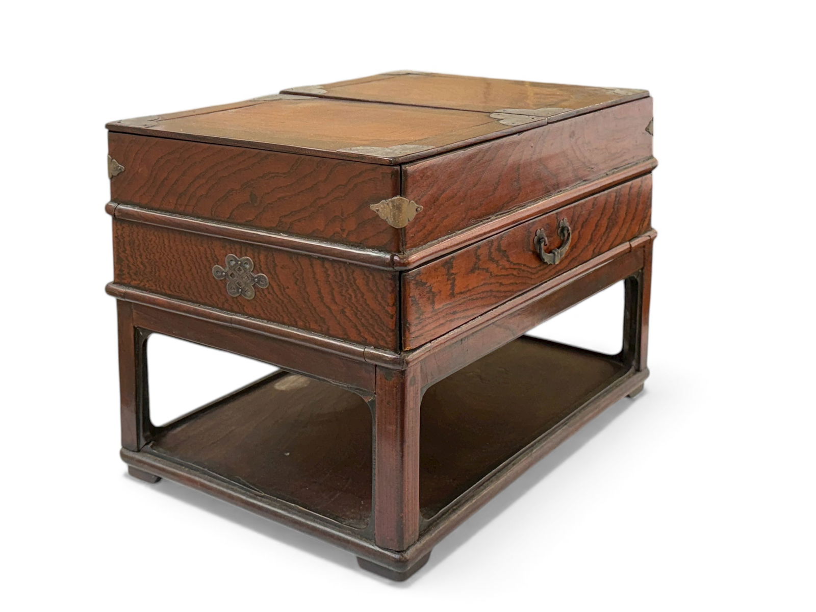 Antique Chinese Elm Wood Document Box. (1 of 4)