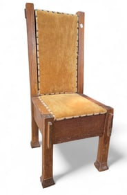 Oak Shoeshine Stand / Chair.