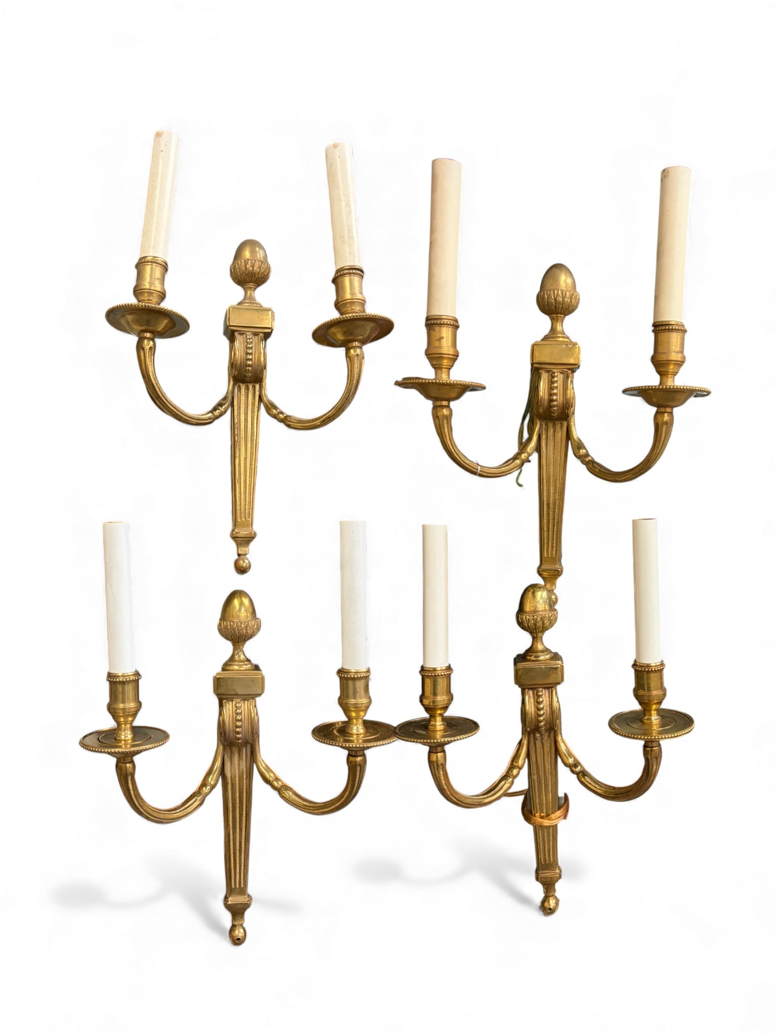 4 Bronze Electrified Candelabra Sconces. (1 of 5)